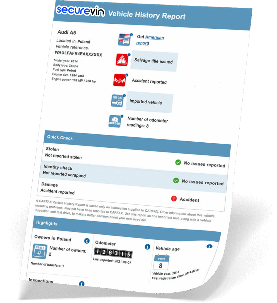 vehicle history report